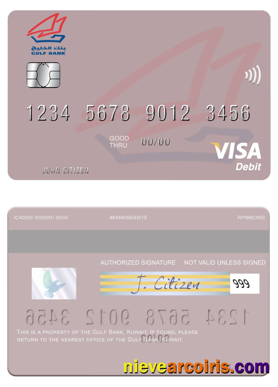 Kuwait Gulf Bank visa debit card